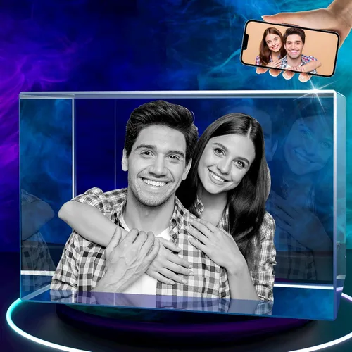 Miniatura 15 de Regalos de cumpleaños personalizados con foto de cristal 3D, regalos de cumpleaños para ella, él, mamá, mujeres, parejas, cristal grabado con láser