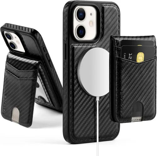 Miniatura 101 de SkyEagle Magsafe - Funda magnética 2 en 1 desmontable para iPhone 11 Pro Max con tarjetero, para mujeres y hombres, piel sintética con bloqueo RFID