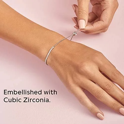 Miniatura 5 de Pulsera de tenis de plata de ley 925 con cristales Swarovski auténtica Bolenvi Plata de ley Sin gemas