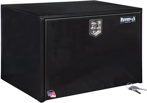 Miniatura 18 de Buyers Products 1703349 - Caja de acero negro para debajo de la carrocería con pestillo de mango en T, 14 x 12 x 18 pulgadas, caja de herramientas