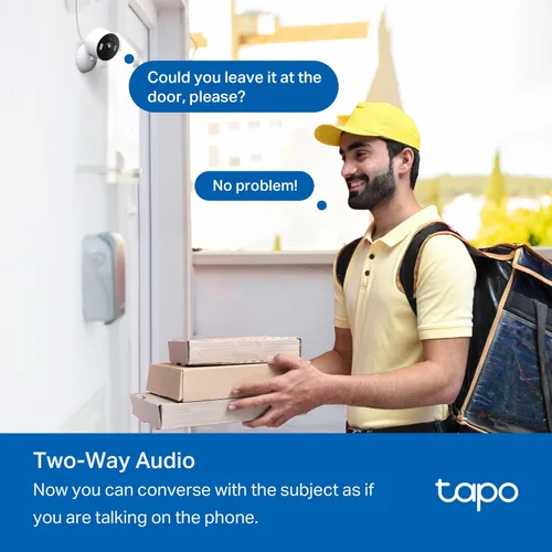 Miniatura 9 de Cámara de seguridad Tapo 2K 3MP para interiores/exteriores - Detección gratuita de personas/movimiento/llanto, visión nocturna en color, resistente
