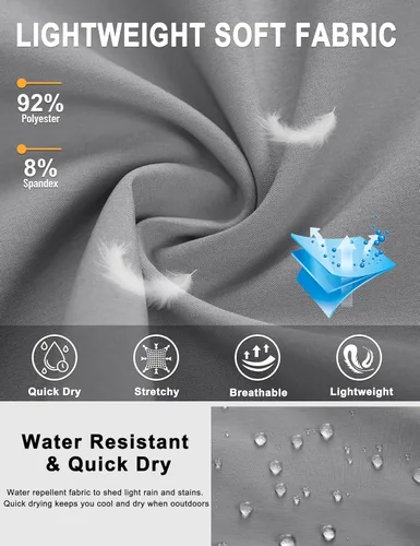 Miniatura 93 de TACVASEN Pantalones cortos deportivos para correr para hombre, 9 pulgadas, de secado rápido, pantalones cortos ligeros de verano, 3 bolsillos