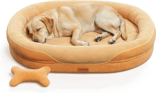 Miniatura 10 de CWAWZ Cama ortopédica XL para perro, cama extragrande para perros, sofá para perros de gran tamaño con refuerzos envolventes completos, cama Gris