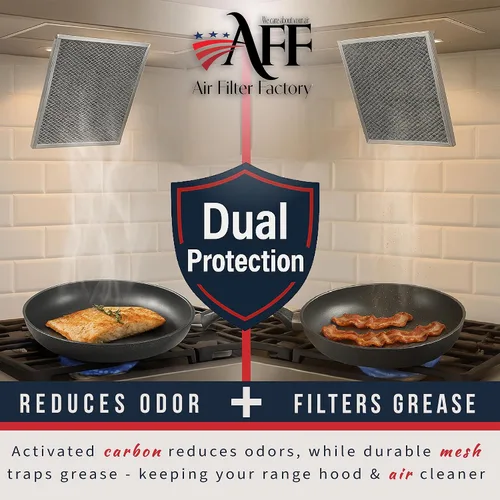 Miniatura 3 de Air Filter Factory Filtro de campana extractora BPQTF, 99010317, QT2000, WA6500, WA65F, S99010317 Reemplazo para Broan Nutone Aluminio Grasa Malla