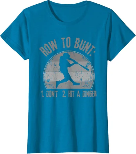 Miniatura 85 de Cómo Bunt Don't Hit A Dinger - Camiseta divertida de béisbol y sóftbol, Negro, S