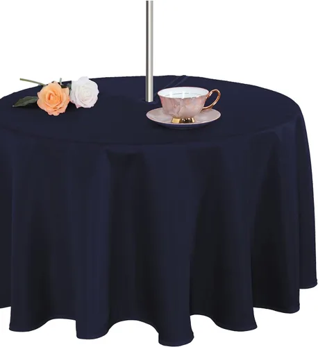 Miniatura 10 de Fitable Cubierta de Mesa Ovalada Oblonga para Exteriores e Interiores - Mantel Lavable Impermeable Sin Arrugas con Cremallera y Orificio para Beige