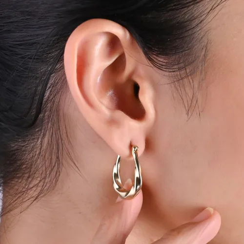 Miniatura 60 de Gempires - Aretes ligeros y gruesos, delicados y minimalistas, hipoalergénicos, chapados en oro, sin deslustre, diseño clásico, para uso diario