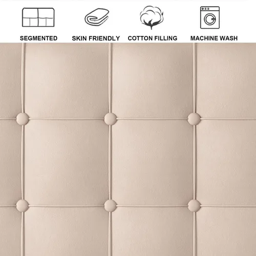 Miniatura 5 de Almohada de lectura con respaldo de cabecera rectangular, cojín de respaldo de cuña grande para reposo en cama, cojín extraíble para dormitorio
