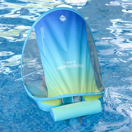 Miniatura 7 de Mambobaby Float Add Tail Flotador de natación para bebé/bebé con toldo, no inflable, sólido, mejorado, suave, impermeable, material de cuero