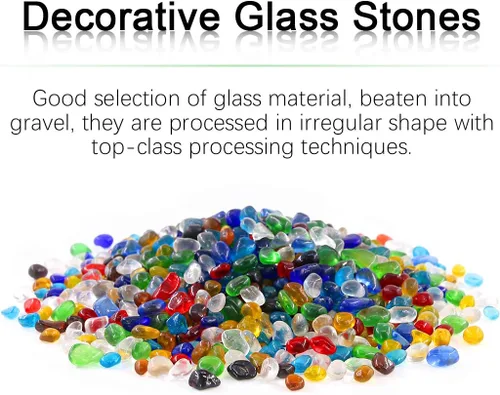 Miniatura 5 de Hilitchi Piedras preciosas de vidrio planas, mármoles de vidrio para eventos, bodas, cumpleaños, Navidad, decoración de jarrones, rellenos de mesa