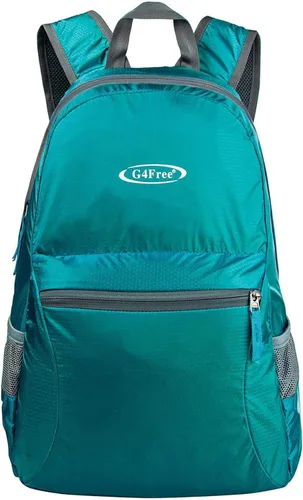 G4Free Ultra Ligero plegable Mochila Senderismo bolsa de diario, práctico plegable camping al aire libre mochila verde azulado (A-teal)