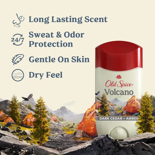 Miniatura 2 de Old Spice Antitranspirante y Desodorante para Hombres Volcano con Carbón, Protección contra Olores de 48 Horas, 2.6 onzas (Paquete de 3)