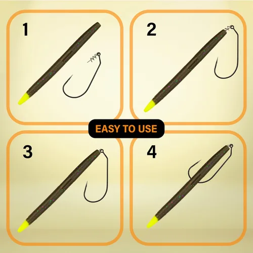 Miniatura 5 de Reaction Tackle Swimbait - Ganchos para pesca de lubina, ganchos de pesca de plástico suave con pasador de resorte centrado para cebos de natación