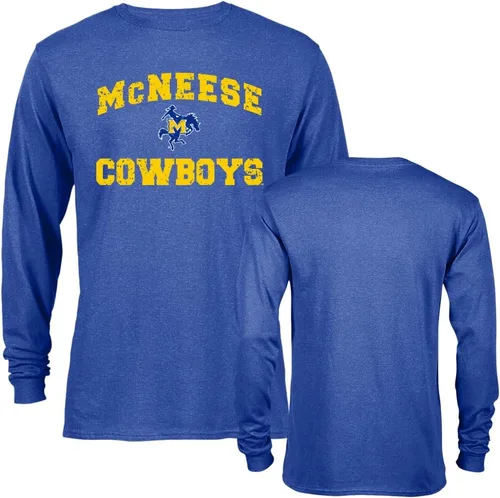Miniatura 35 de Sport Your Gear Camiseta de manga larga con licencia oficial, estilo retro y envejecido para fanáticos universitarios UNM Red Heather