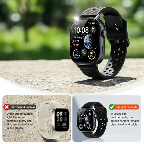 Miniatura 4 de AMOLED - Reloj inteligente con GPS para correr, 164.0 ft, impermeable, rastrea los pasos del sueño, frecuencia cardíaca, oxígeno, batería de larga