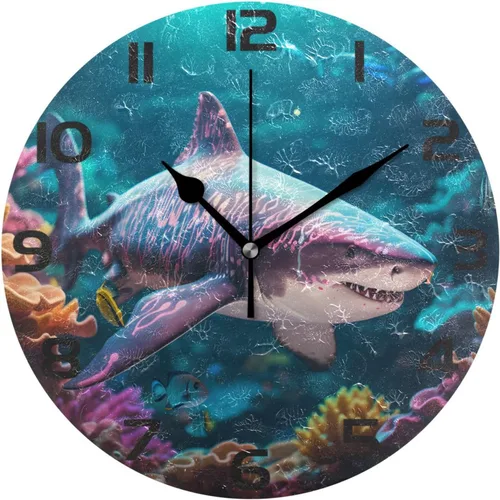 Miniatura 17 de ALAZA Reloj de pared con diseño de pájaro en la rama 3D que no hace tictac, para dormitorio, cocina, sala de estar, escuela, oficina, dorado