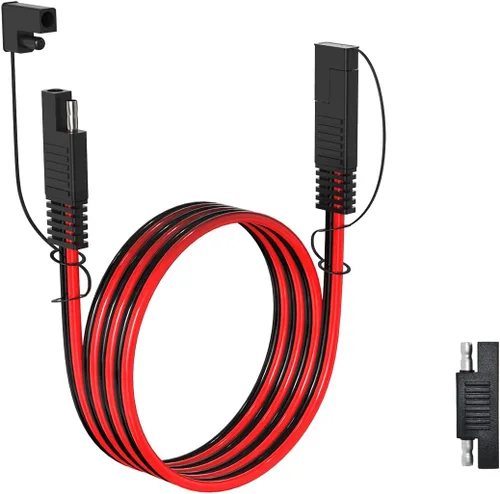 Miniatura 19 de ELFCULB Cable de extensión SAE de 10 AWG, 10 pies, 3/6/10/20/35/50 pies, arnés de cables de desconexión rápida con conector SAE para panel solar
