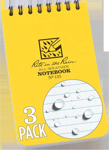 Miniatura 20 de Rite in the Rain - Cuaderno con espiral superior resistente a la intemperie, 3 x 5 pulgadas, cubierta a cuadros color marrón y canela