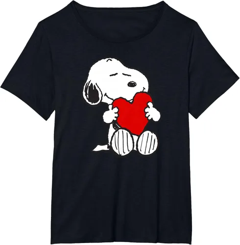 Miniatura 35 de Peanuts Camiseta de San Valentín Snoopy Hugging Heart, Negro