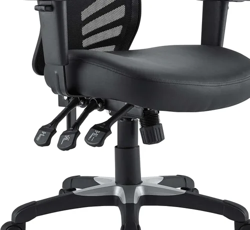 Miniatura 5 de Modway silla de oficina articulada, color verde, Vinilo, Vinilo negro