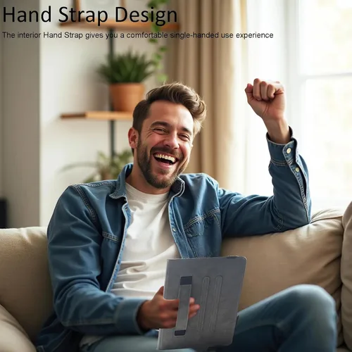 Miniatura 7 de Funda universal para tablet Android de 7 8 pulgadas, Dluggs soporte de visualización multiángulo con funda y correa de mano para tablet de 7.0-8.5