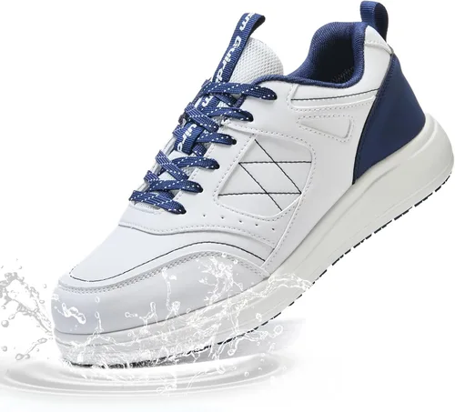 Miniatura 11 de Zapatos de trabajo antideslizantes para hombres, impermeables, resistentes al aceite, ligeros, duraderos, para cocina, restaurante, enfermería
