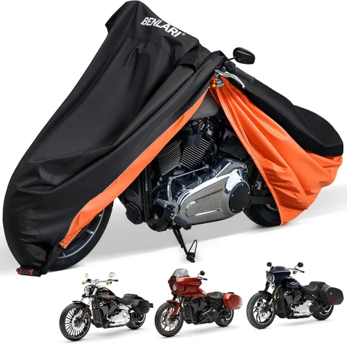 Miniatura 9 de Benlari Funda impermeable mejorada para motocicleta compatible con Sportster, Iron 883, Forty-Eight, Nightster Special, Superlow, Superlow 1200T