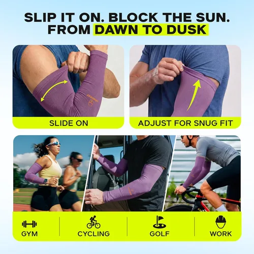 Miniatura 4 de ARMORAY Mangas de brazo para hombres y mujeres, UPF 50, manga de compresión deportiva de enfriamiento para baloncesto, golf, correr, cobertura