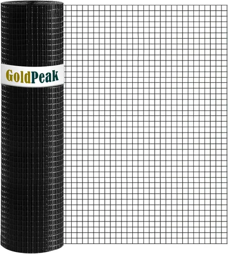 Miniatura 8 de GoldPeak Black Hardware Cloth Malla de 1 pulgada 36'' x 50' calibre 17, rollo de malla de alambre de pollo con revestimiento de vinilo, cercado