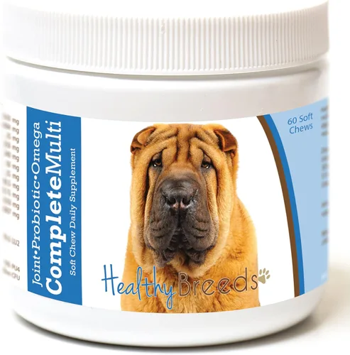 Miniatura 380 de Healthy Breeds Pug todo en uno multivitamínico suave masticable 60