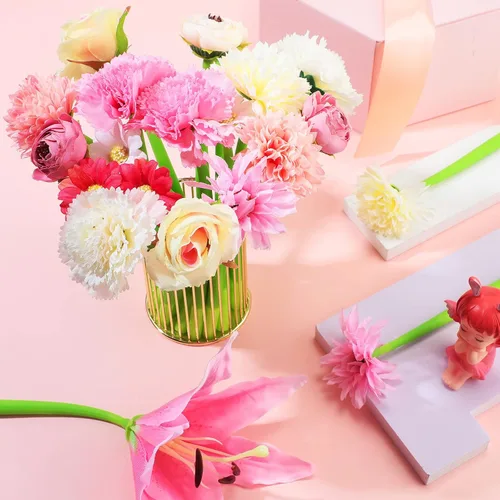 Miniatura 2 de BBTO 24 bolígrafos con forma de flor para mujeres, margarita, rosa, lirio, clavel, con punta de flor, bolígrafo de gel negro, regalo para el Día