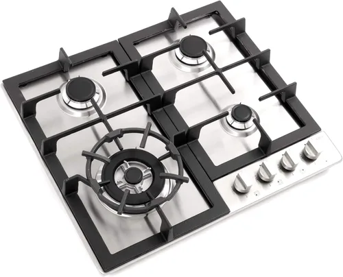 Miniatura 8 de COSMO 640STX-E - Placa de cocina de gas de 24 pulgadas con 4 quemadores sellados, encimera con rejilla de hierro fundido y perillas de metal a