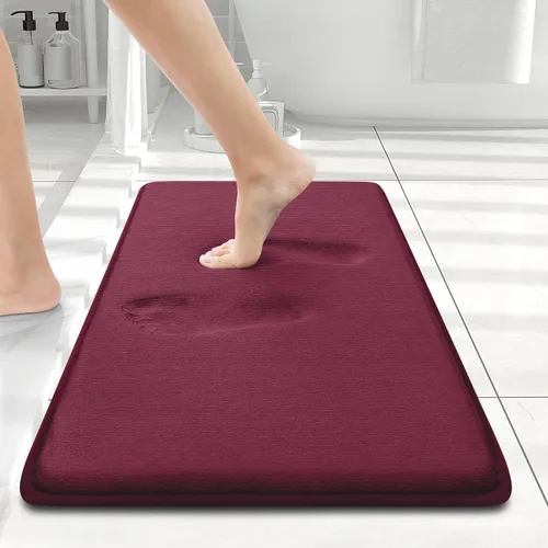 Miniatura 93 de Smiry Tapetes de Baño de Espuma Viscoelástica 36 x 24 pulgadas, Tapetes de Baño Extra Suaves y Absorbentes, Alfombra Antideslizante Lavable