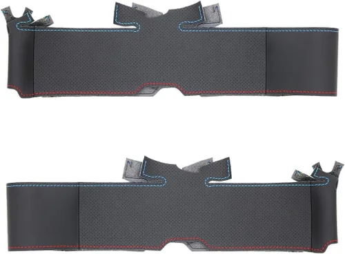 Miniatura 2 de MEWANT Funda de volante de cuero genuino para BMW Serie 3 E46 E46 X5 E53 DIY Protector de volante