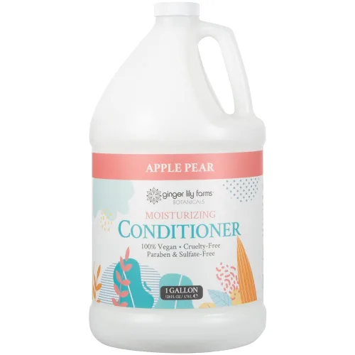 Ginger Lily Farms Botanicals - Acondicionador hidratante para cabello seco, 100% vegano y libre de crueldad, aroma a pera de manzana, repuesto de 1