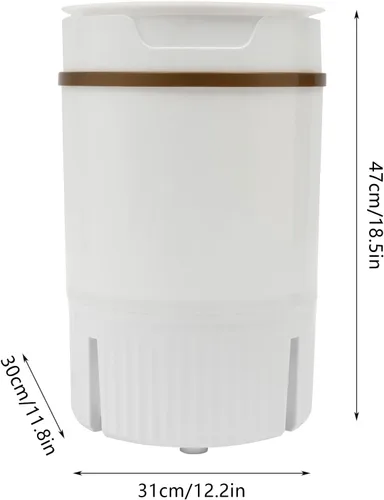 Miniatura 5 de Mini lavadora portátil, máquina de lavandería semiautomática portátil de 260 W con capacidad de 1.2 galones, mini lavadora con temporizador