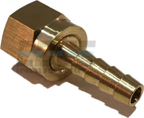 1/4" ID de manguera a 3/8" 37° JIC hembra Flare latón conector giratorio combustible/aire/agua/aceite/gas/WOG (cantidad 01)