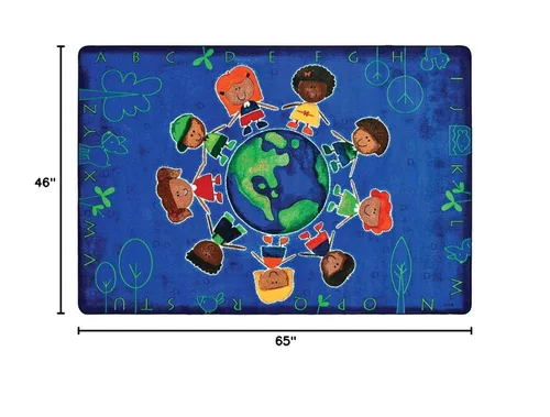 Miniatura 2 de Carpets for Kids 4413 Give The Planet a Hug - Alfombra rectangular de 3 pies 10 pulgadas x 5 pies 5 pulgadas