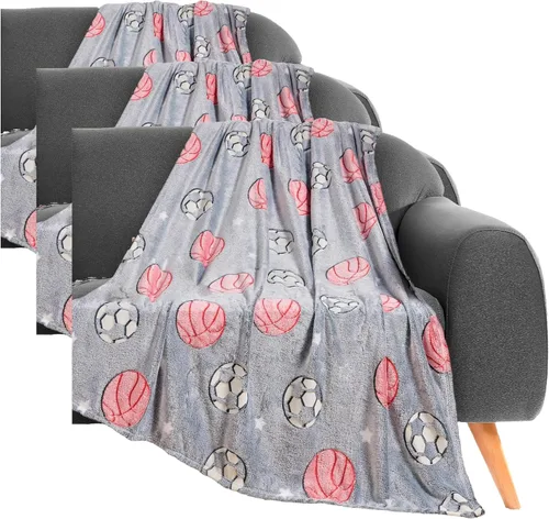 Miniatura 16 de Elegant Comfort Manta ligera que brilla en la oscuridad, ultra suave, mullida y acogedora, manta luminosa decorativa para todas las estaciones
