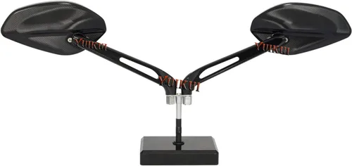 Espejos universales de motocicleta CNC espejo de aluminio M10 M8 duradero espejo retrovisor para Yamaha FZ-09 2014-2017/FZ1 N 2006-2015/XSR, Negro