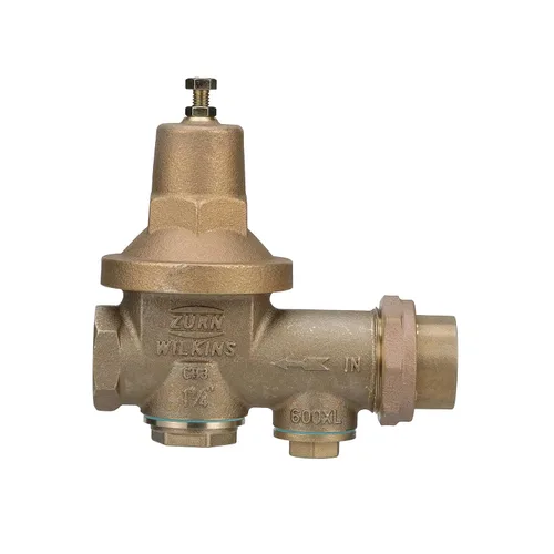 Miniatura 19 de Zurn Wilkins válvula de latón reductora de presión de agua de 3/4 de pulgada Modelo 34-600XL con válvula de revisión de paso y colador, Unión FNPT x