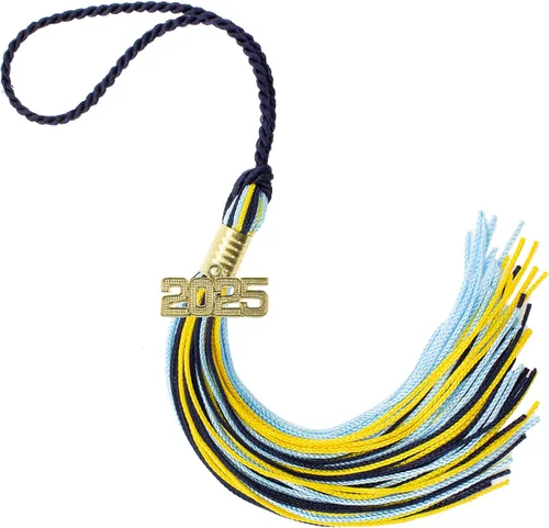 Miniatura 266 de Borla de graduación Aqua 2022, todos los colores escolares disponibles, fabricada en Estados Unidos