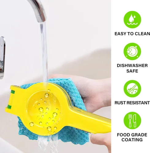 Miniatura 5 de Vakoo Exprimidor de limón 2 en 1, resistente al óxido, exprimidor manual para limón, lima y cítricos, fácil de usar y limpiar, esencial de cocina