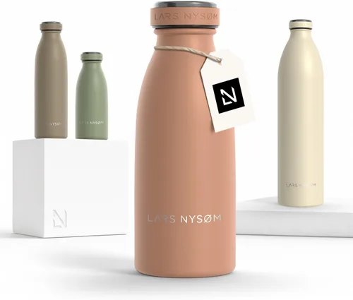 Miniatura 55 de LARS NYSØM Botella de agua XL de acero inoxidable aislada 12oz 17oz 25oz 34oz 51oz Botella térmica aislada para bebidas calientes y frías Azul