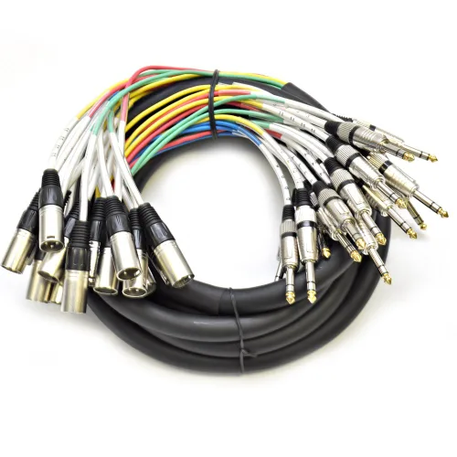 Miniatura 6 de Seismic Audio - SAXT-16x5M - 16 canales 5' XLR macho a 1/4" TRS Snake Cable