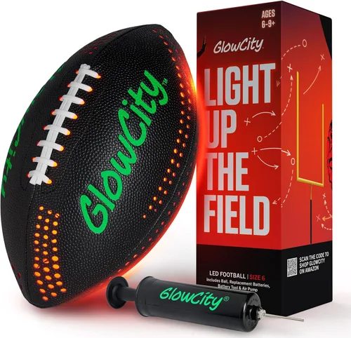 Miniatura 13 de GlowCity Balón de fútbol que brilla en la oscuridad, tamaño 3/6, regalos de pelota iluminada para niños, jóvenes y adolescentes, fútbol brillante