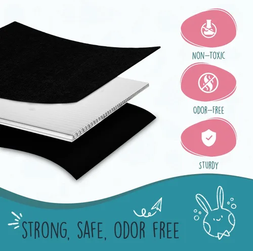 Miniatura 6 de SoftOwl Organizador de almacenamiento de juguetes extra grande con tapa, diseño de caja de almacenamiento de juguetes resistente y plegable, Negro