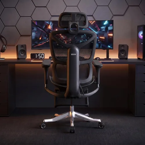Miniatura 10 de WELAX S9 Pro - Silla de oficina ergonómica de malla con reposapiés y reposabrazos ajustables 6D, silla de escritorio cómoda, profundidad del asiento