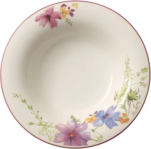Miniatura 7 de Villeroy & Boch Mariefleur Gris Basic Breakfast - Plato redondo de porcelana premium con una decoración de flores juguetona, apto para lavavajillas