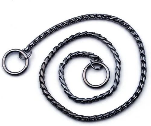 Miniatura 16 de SGODA Collar de cadena para perro, estrangulador, collar de serpiente para entrenamiento de mascotas, con eslabones pesados, longitud de 22 Oro